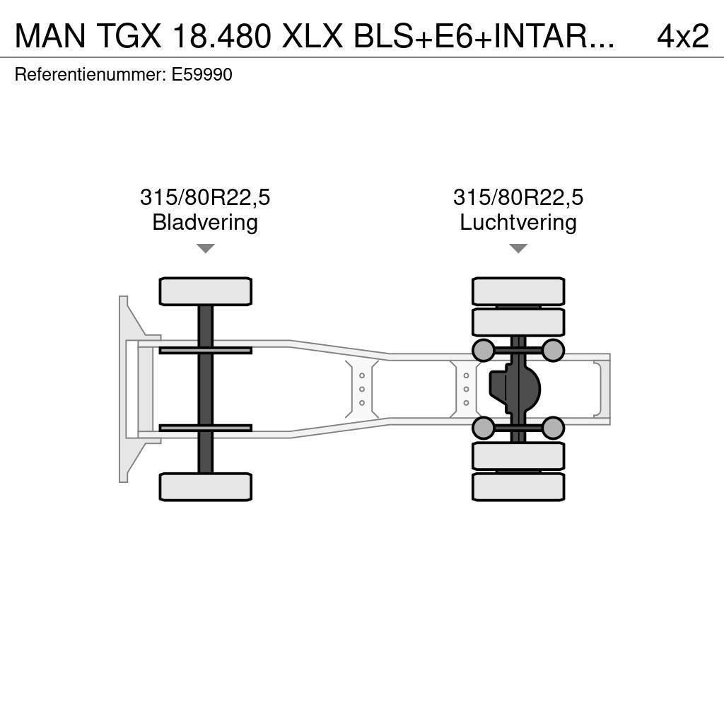 MAN TGX 18.480 XLX BLS+E6+INTARDER Tegljači