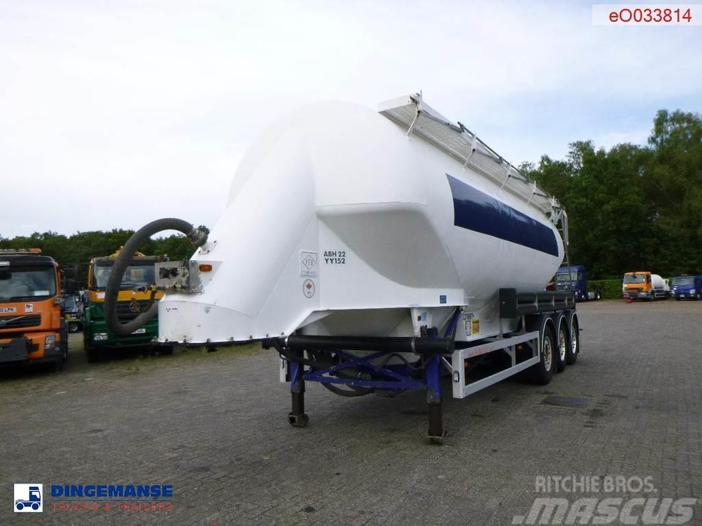 Feldbinder Powder tank alu 40 m3 / 1 comp Tanker semi-trailers
