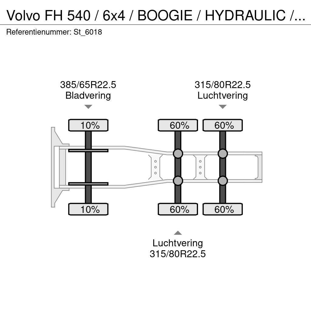 Volvo FH 540 / 6x4 / BOOGIE / HYDRAULIC / RETARDER / Tegljači