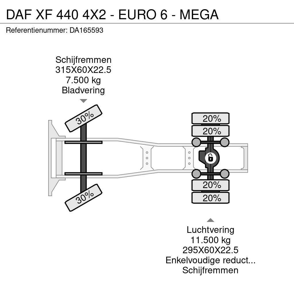 DAF XF 440 4X2 - EURO 6 - MEGA Tegljači