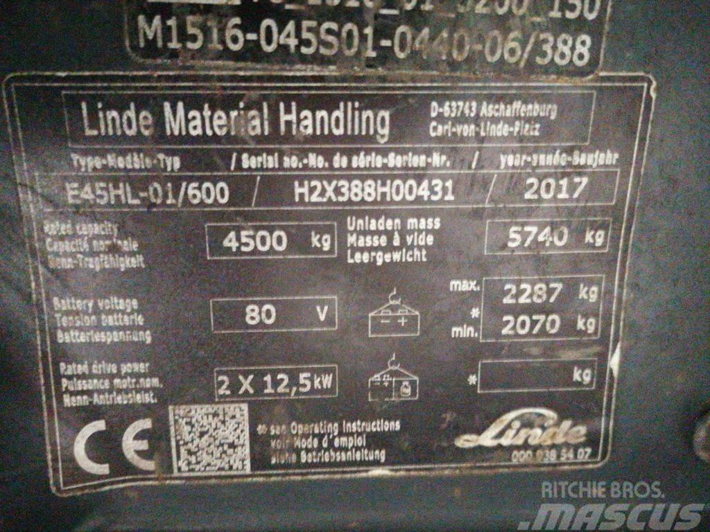 Linde E45HL/01-600 Električni viljuškari