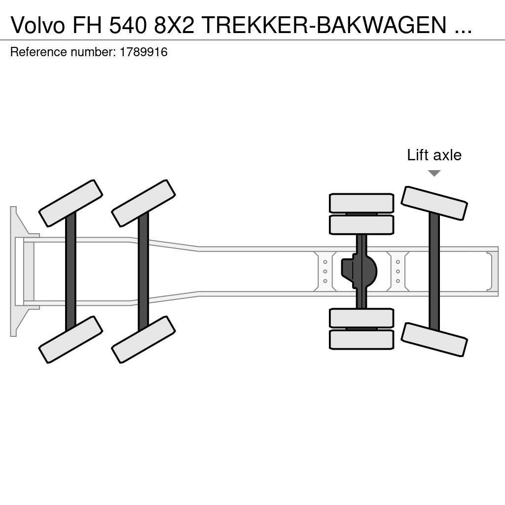 Volvo FH 540 8X2 TREKKER-BAKWAGEN COMBI + FASSI F1650RA. Tegljači