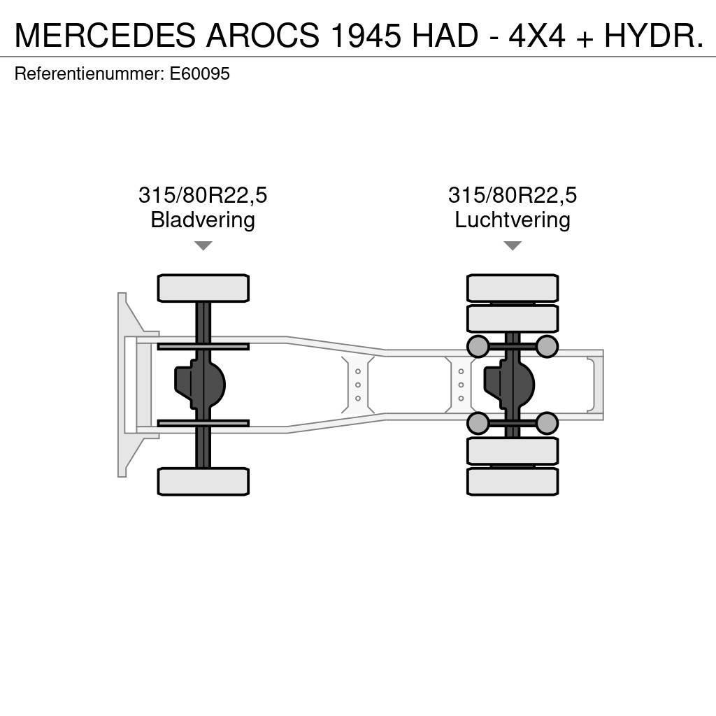 Mercedes-Benz AROCS 1945 HAD - 4X4 + HYDR. Tegljači