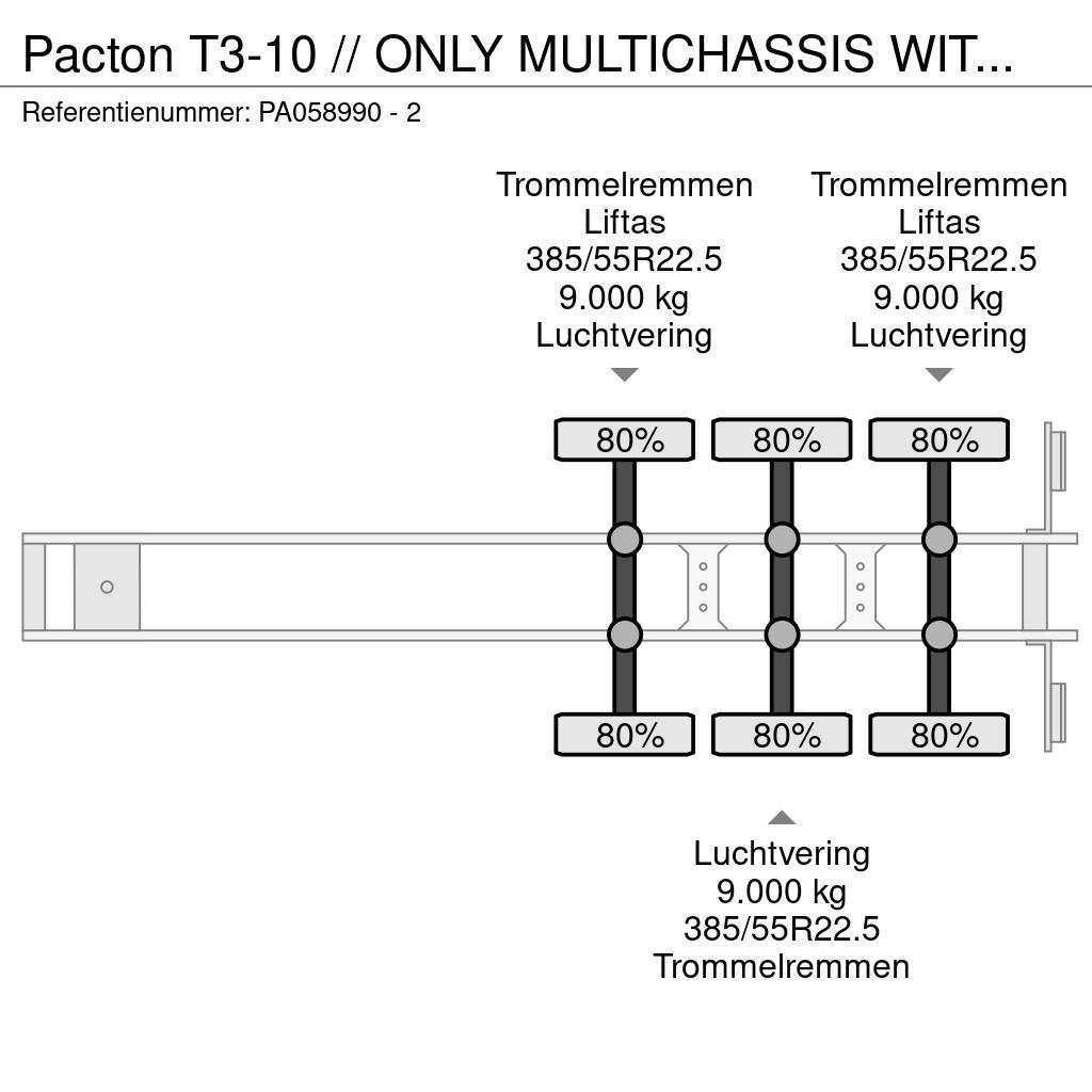 Pacton T3-10 // ONLY MULTICHASSIS WITHOUT REEFER 20,40,45 Kontejnerske poluprikolice
