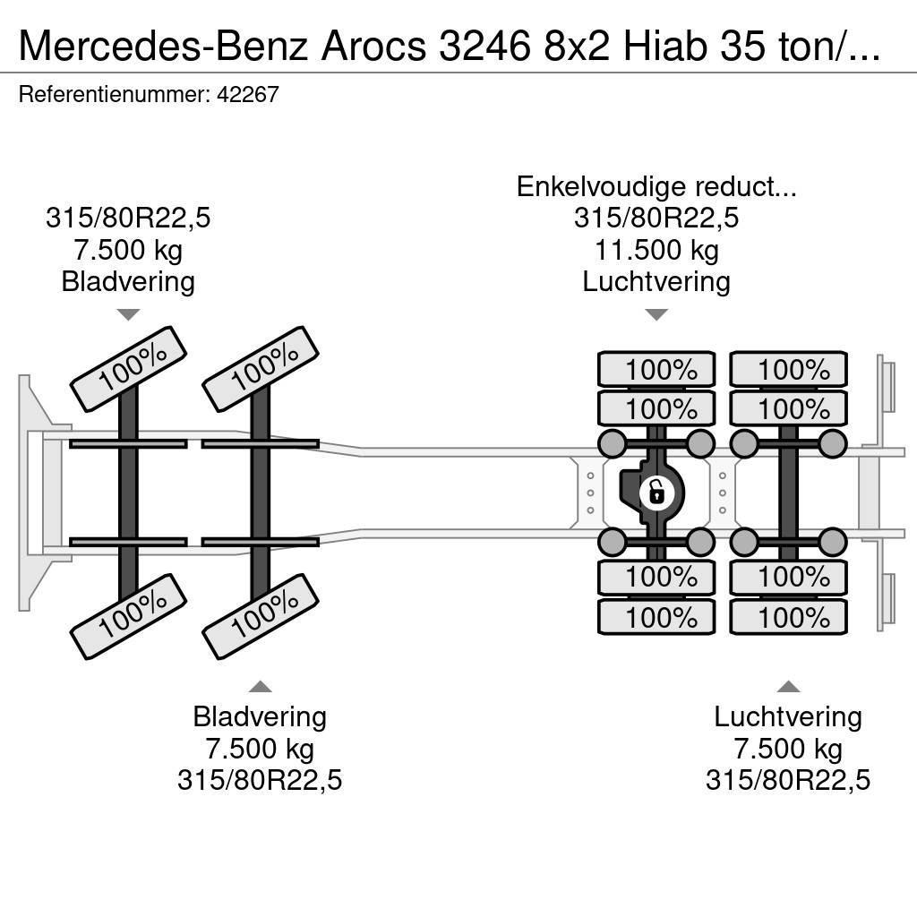 Mercedes-Benz Arocs 3246 8x2 Hiab 35 ton/meter laadkraan + Fly-J Polovne dizalice za sve terene