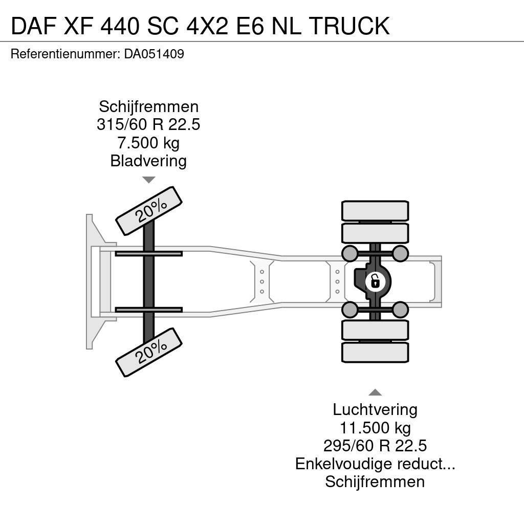 DAF XF 440 SC 4X2 E6 NL TRUCK Tegljači
