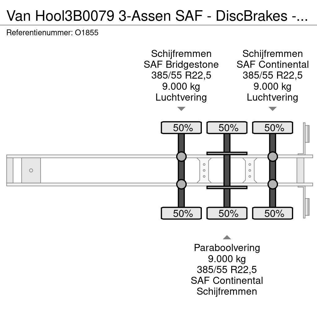 Van Hool 3B0079 3-Assen SAF - DiscBrakes - ADR - Backslider Kontejnerske poluprikolice