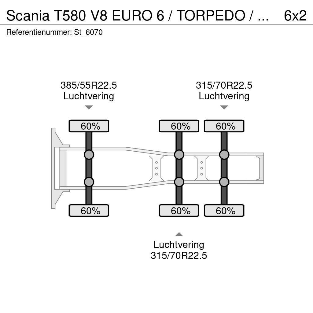Scania T580 V8 EURO 6 / TORPEDO / HAUBER / SHOW TRUCK Tegljači