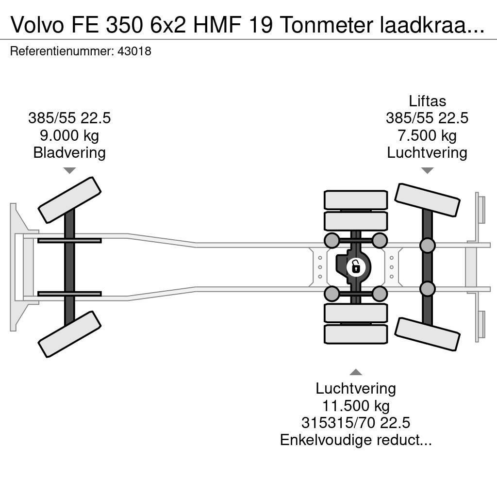 Volvo FE 350 6x2 HMF 19 Tonmeter laadkraan New and Unuse Rol kiper kamioni sa kukom za podizanje tereta