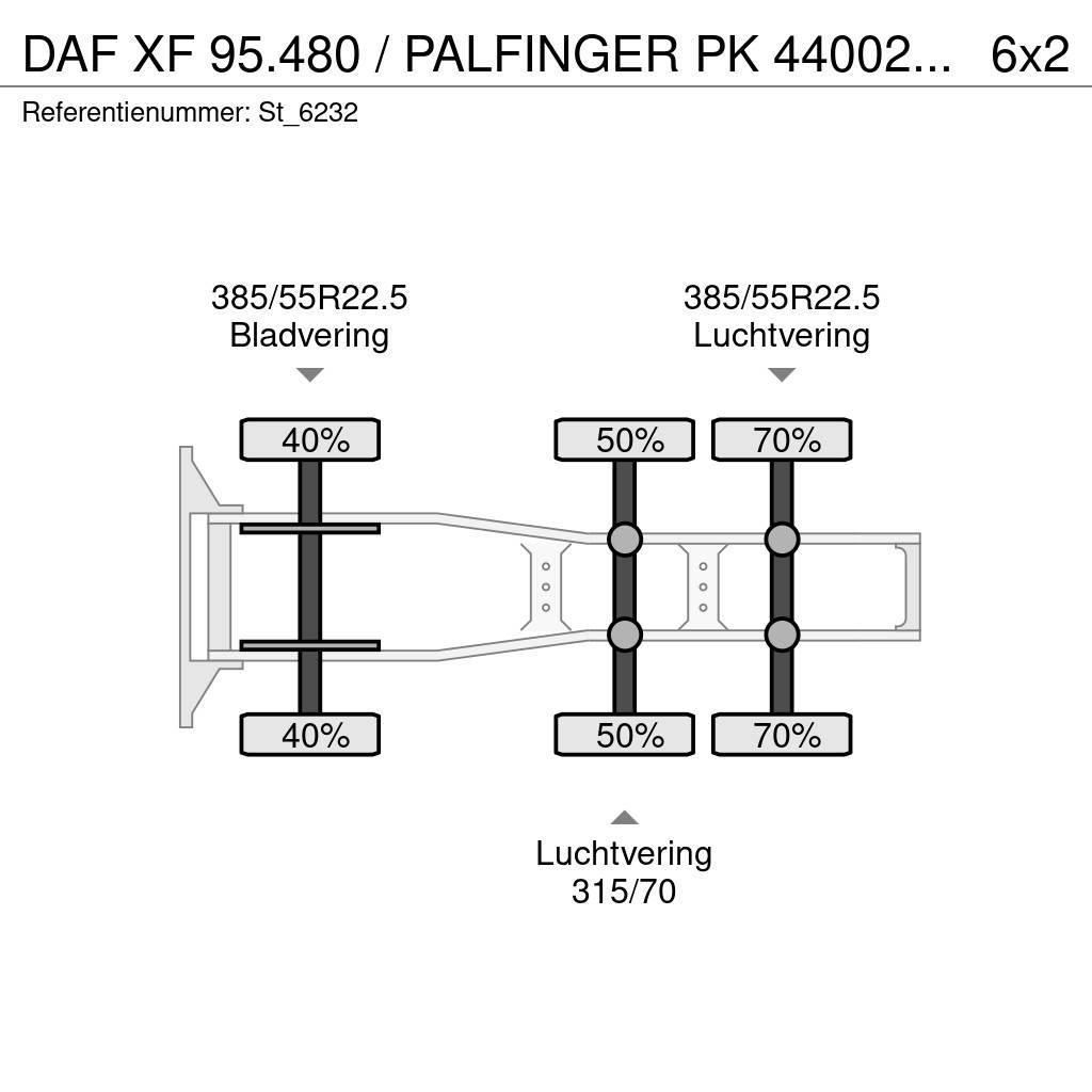 DAF XF 95.480 / PALFINGER PK 44002 / JIB / WINCH Tegljači