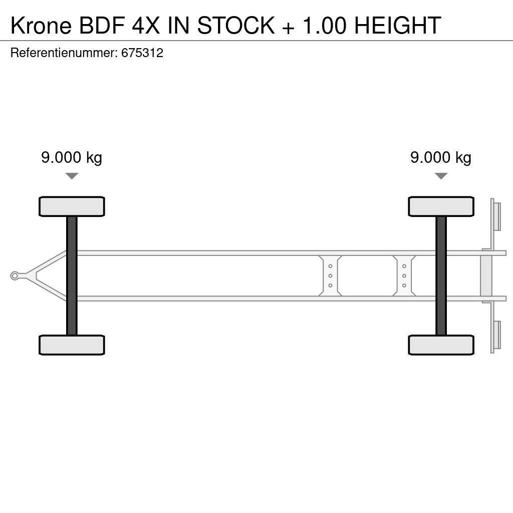 Krone BDF 4X IN STOCK + 1.00 HEIGHT Demontažne prikolice