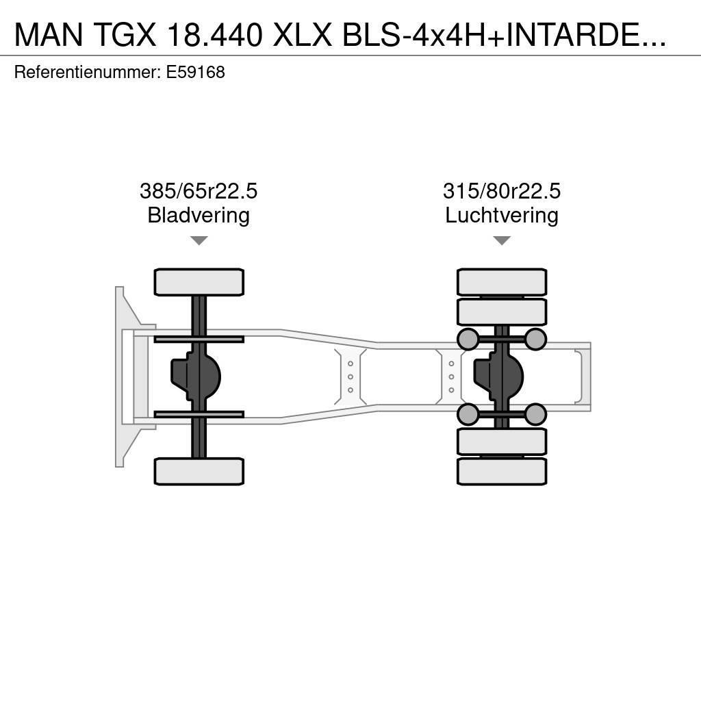 MAN TGX 18.440 XLX BLS-4x4H+INTARDER+HYDR. Tegljači