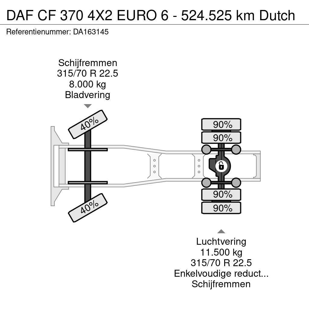 DAF CF 370 4X2 EURO 6 - 524.525 km Dutch Tegljači