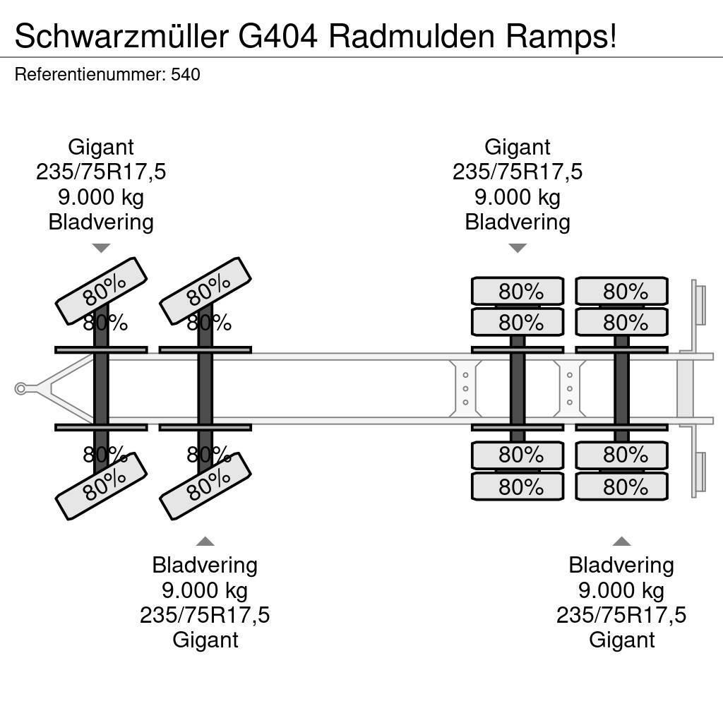Schwarzmüller G404 Radmulden Ramps! Niski utovarivači
