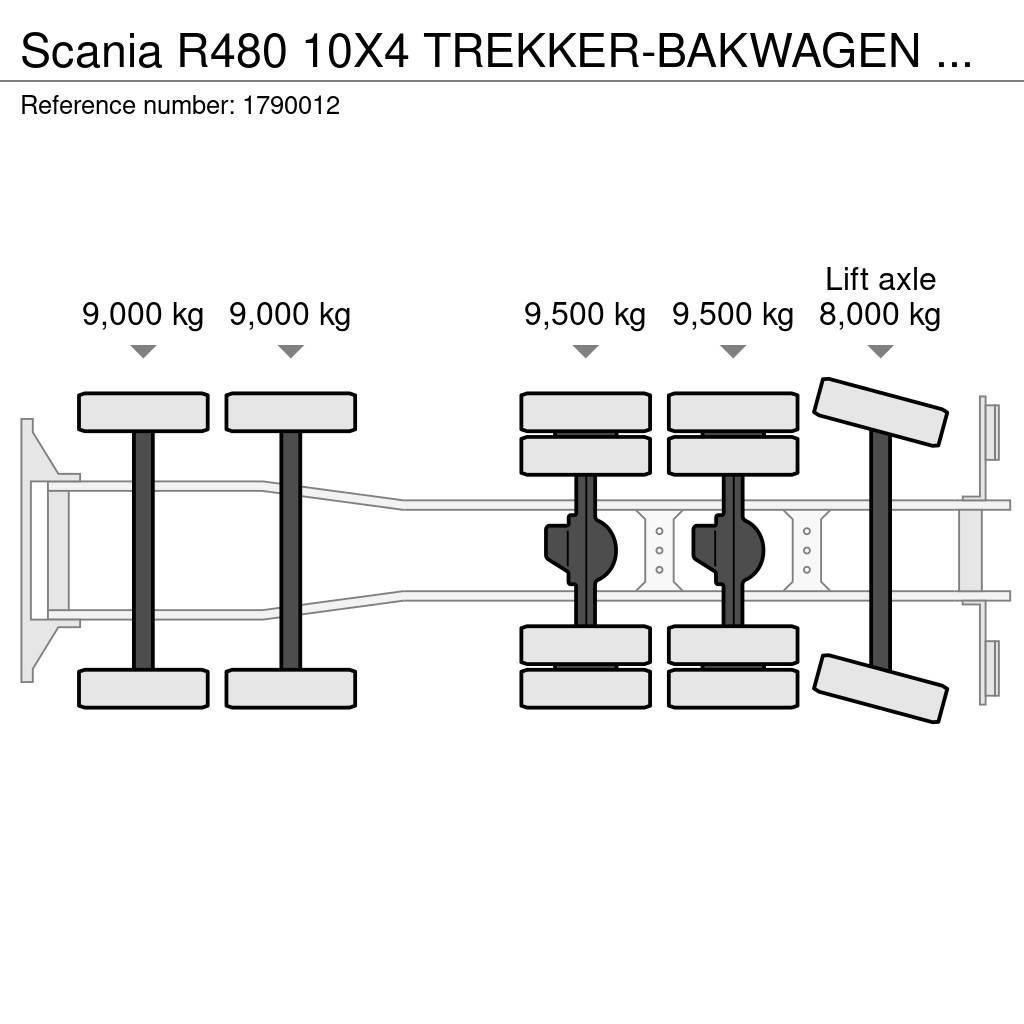 Scania R480 10X4 TREKKER-BAKWAGEN COMBI + PALFINGER PK 15 Kamioni sa kranom