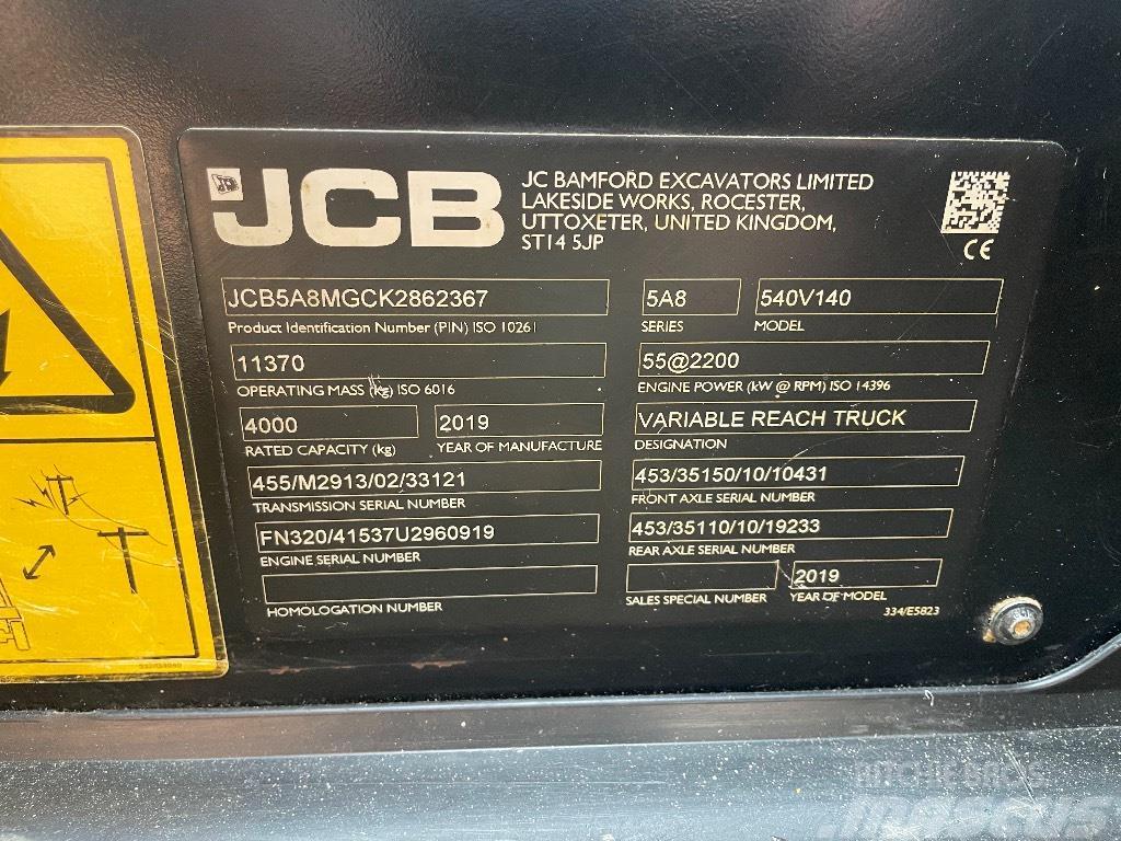 JCB 540V140 Teleskopski viljuškari