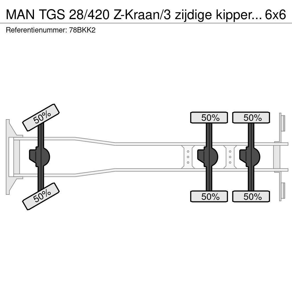 MAN TGS 28/420 Z-Kraan/3 zijdige kipper 6x6!!2018!!ZER Kiperi kamioni