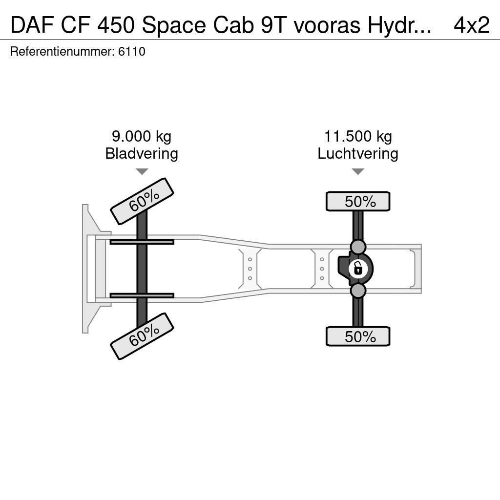DAF CF 450 Space Cab 9T vooras Hydraulic NL Truck Tegljači