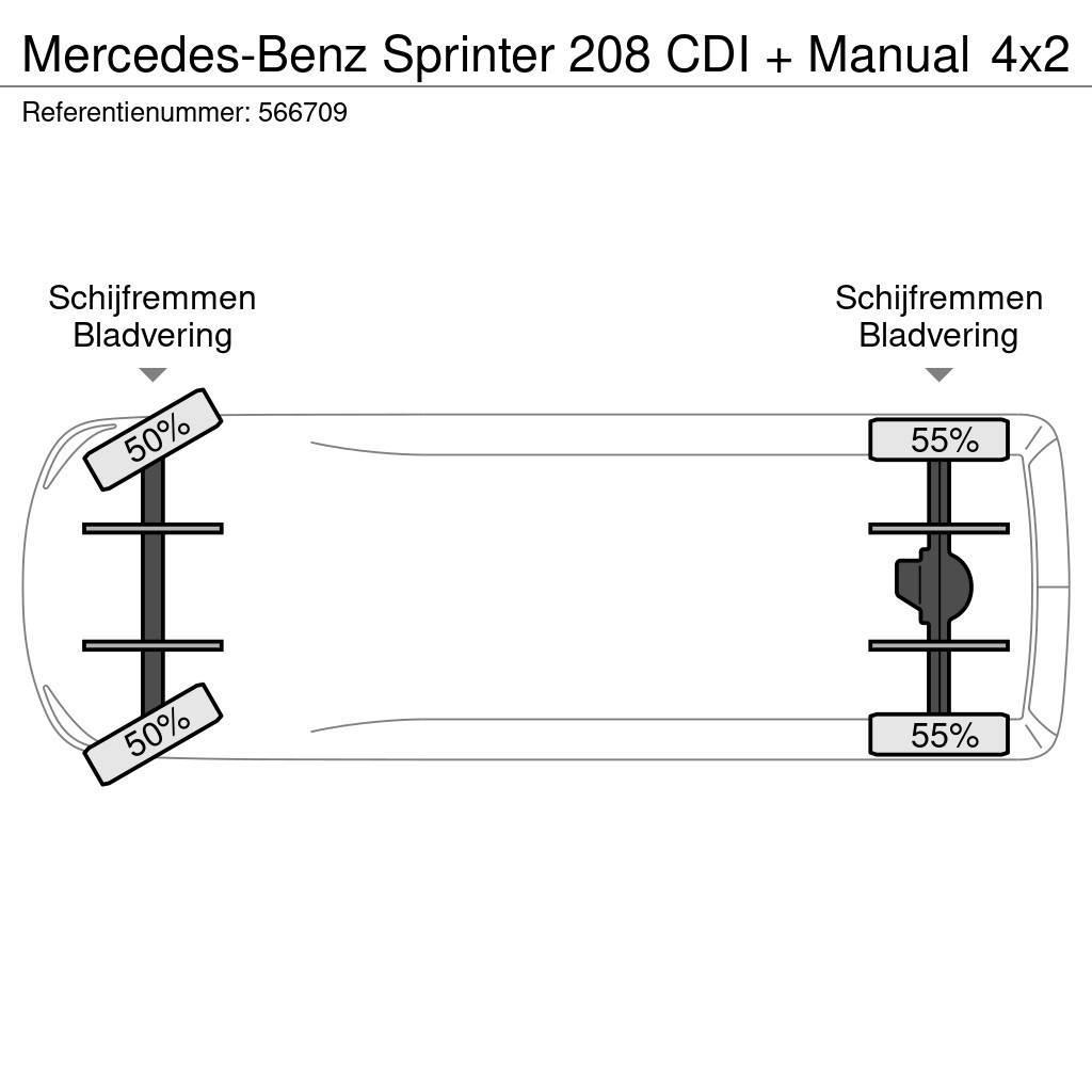 Mercedes-Benz Sprinter 208 CDI + Manual Sanduk kombiji