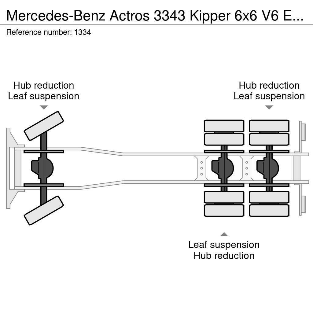 Mercedes-Benz Actros 3343 Kipper 6x6 V6 EPS Gearbox Full Steel B Kiperi kamioni