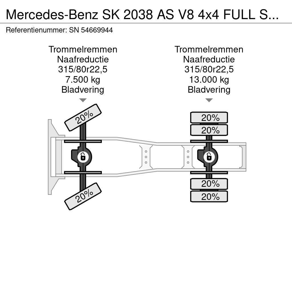 Mercedes-Benz SK 2038 AS V8 4x4 FULL STEEL SUSPENSION (ZF16 MANU Tegljači