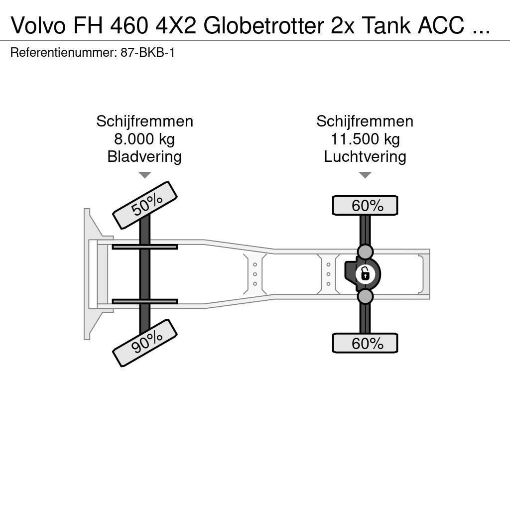 Volvo FH 460 4X2 Globetrotter 2x Tank ACC NL Truck APK 0 Tegljači