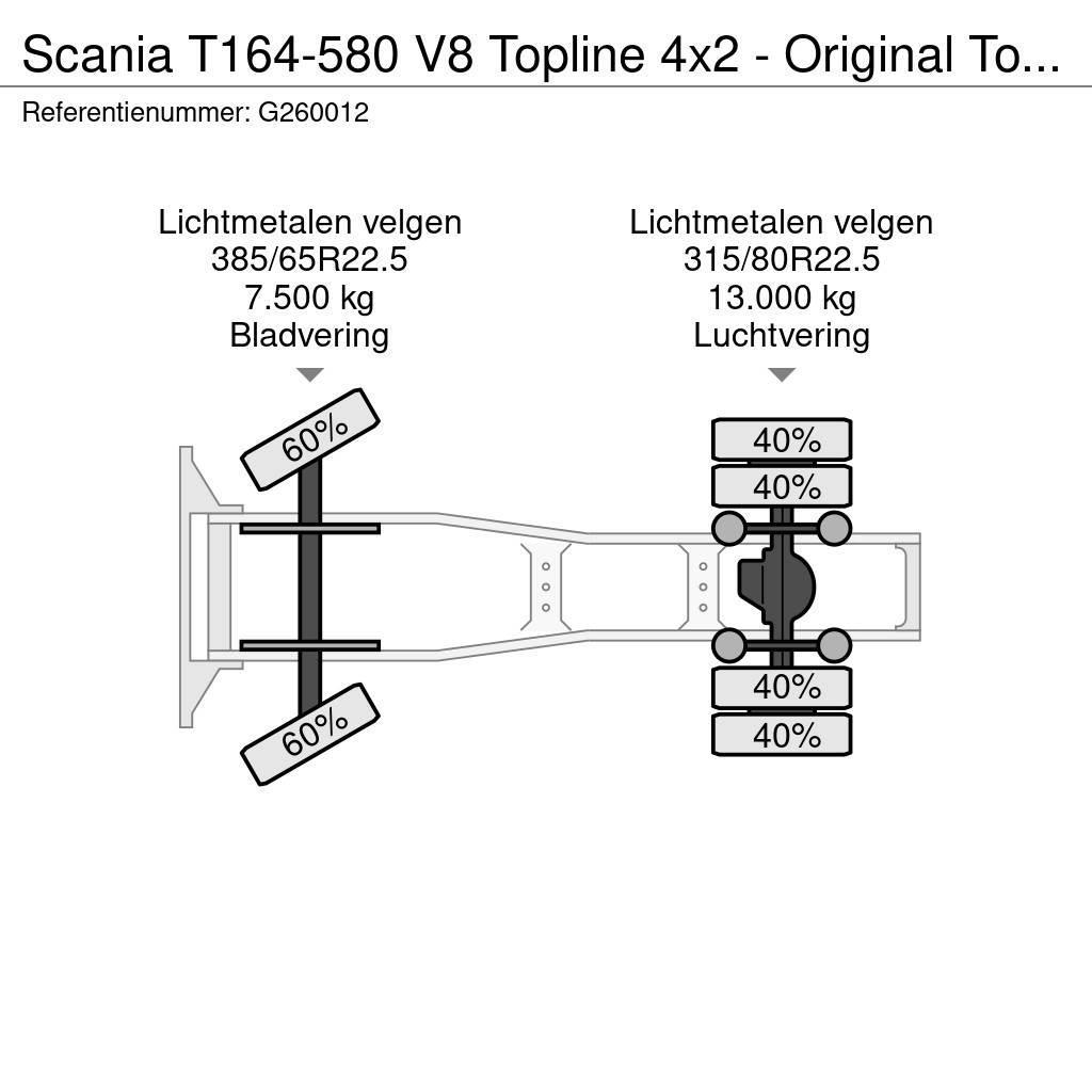 Scania T164-580 V8 Topline 4x2 - Original Torpedo/Hauber Tegljači