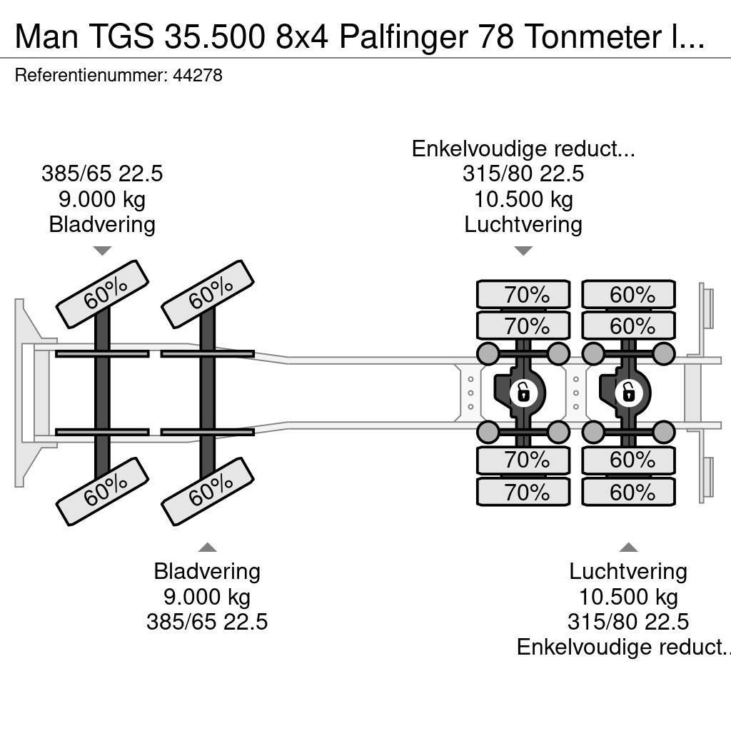 MAN TGS 35.500 8x4 Palfinger 78 Tonmeter laadkraan Polovne dizalice za sve terene
