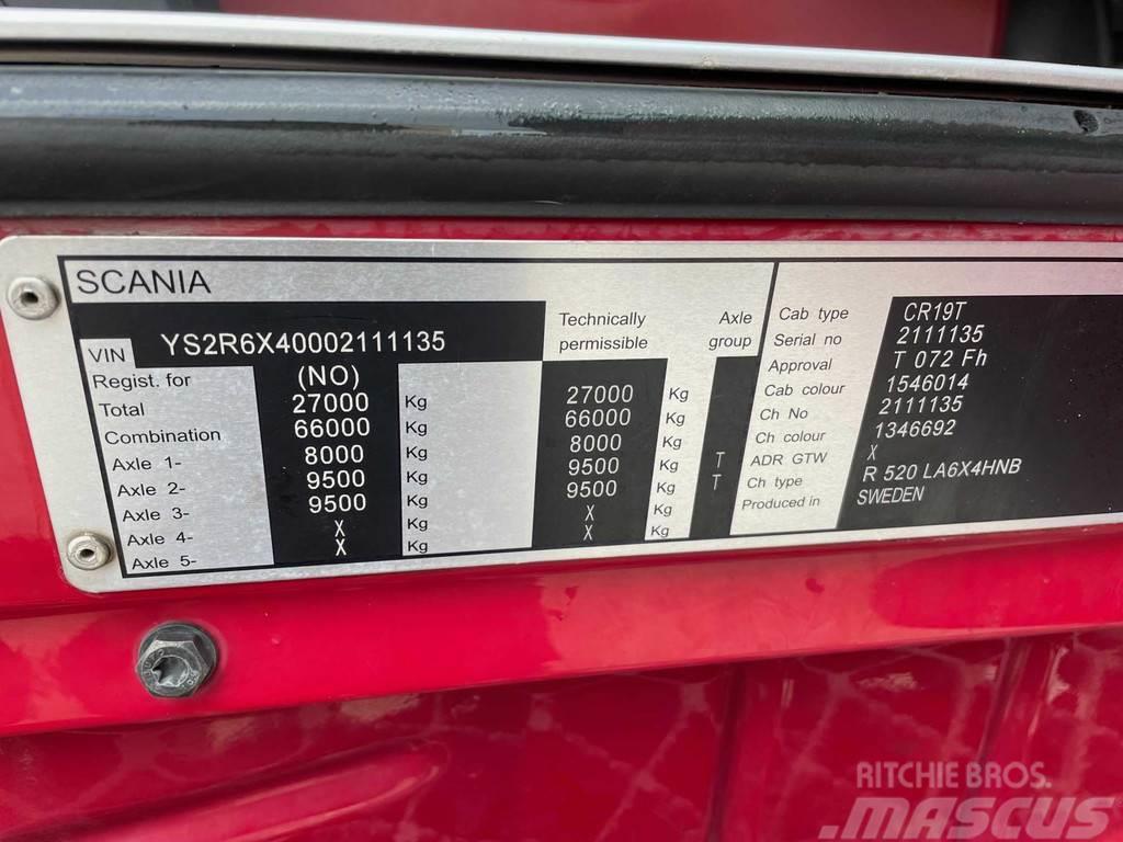 Scania R520 6x4 EURO6 + RETARDER Tegljači