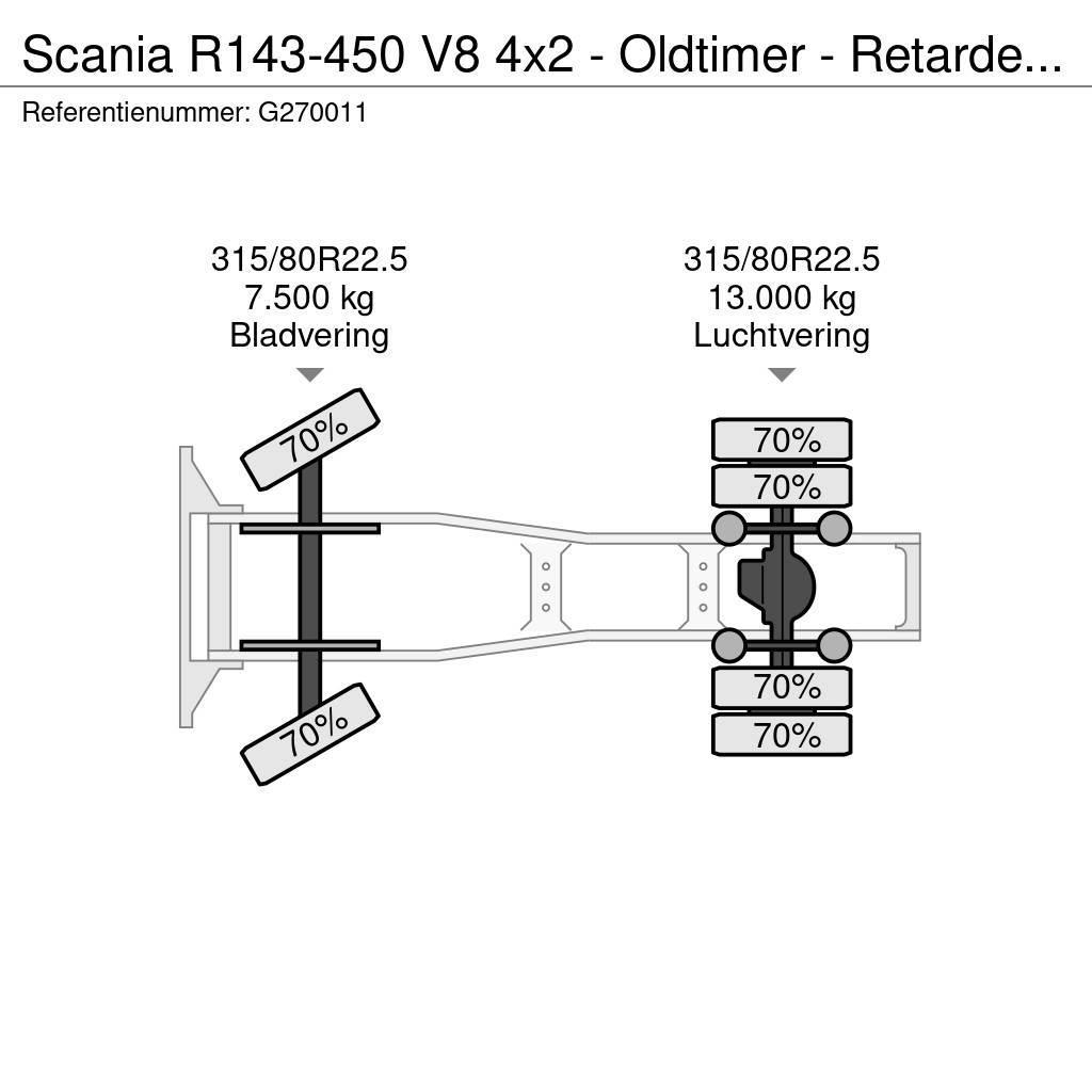 Scania R143-450 V8 4x2 - Oldtimer - Retarder - PTO/Hydrau Tegljači