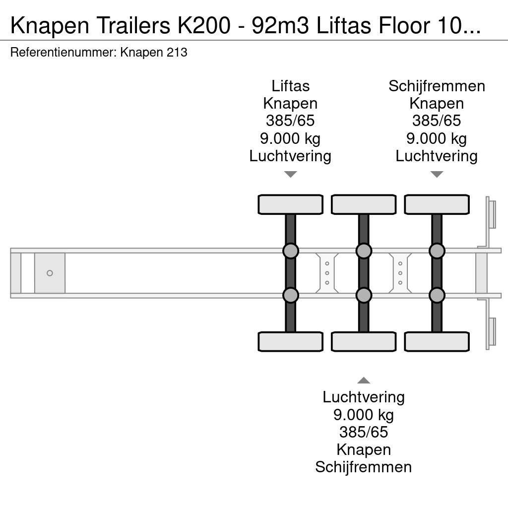 Knapen Trailers K200 - 92m3 Liftas Floor 10mm APK/TUV 02- Poluprikolice sa pokretnim podom