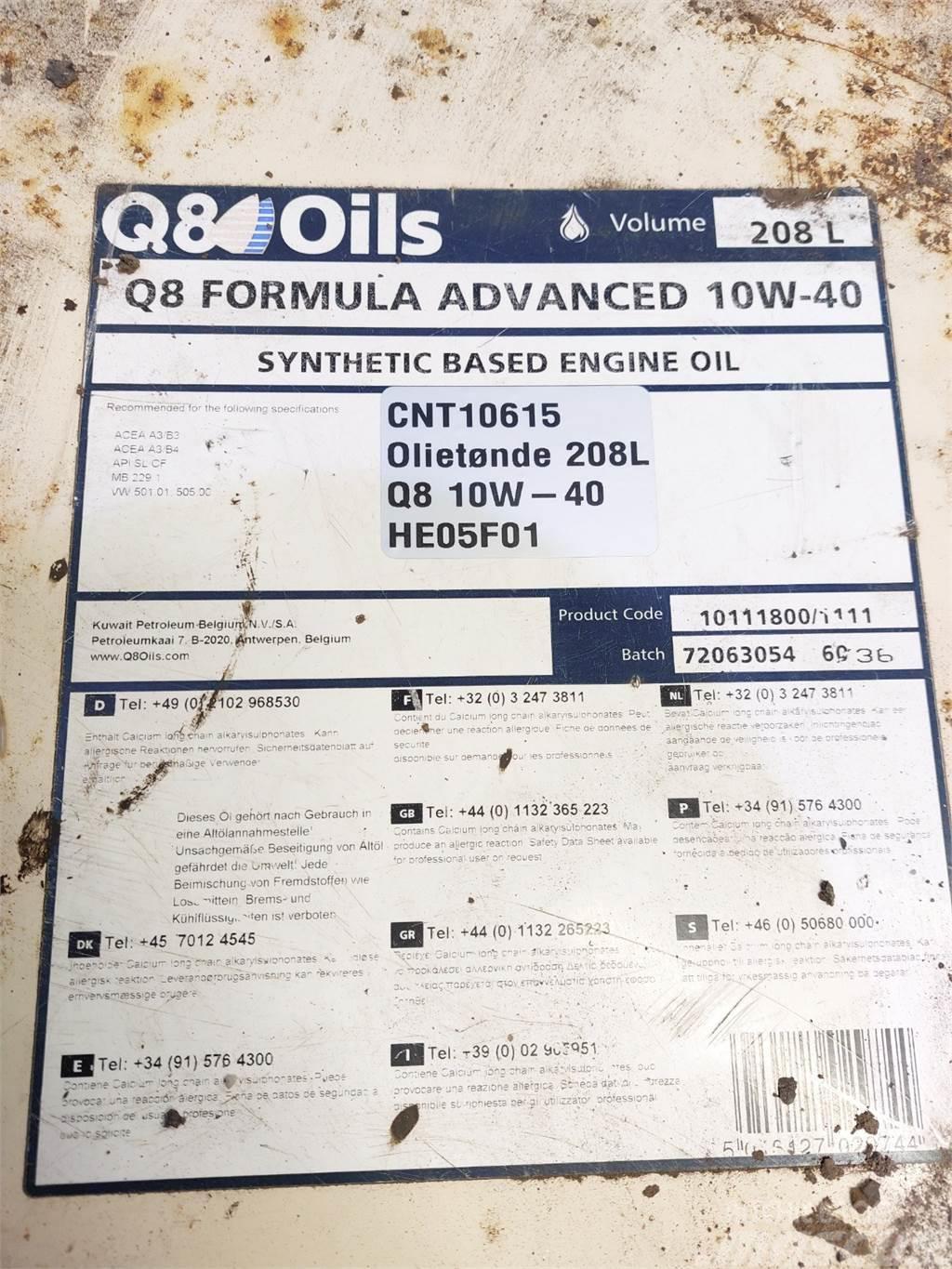  Oiletønde 208L Q8 10W-40 Synthetich Based Ostalo za građevinarstvo