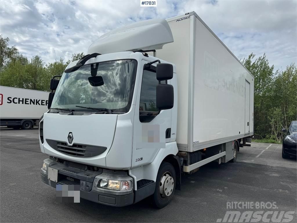 Renault Midlum 4x2 box truck w/ side door and lift. 136,00 Sanduk kamioni