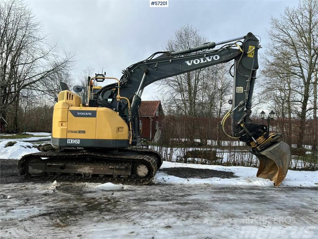 Volvo ECR145 D Excavator with Engcon tiltrotator and gri Bageri guseničari