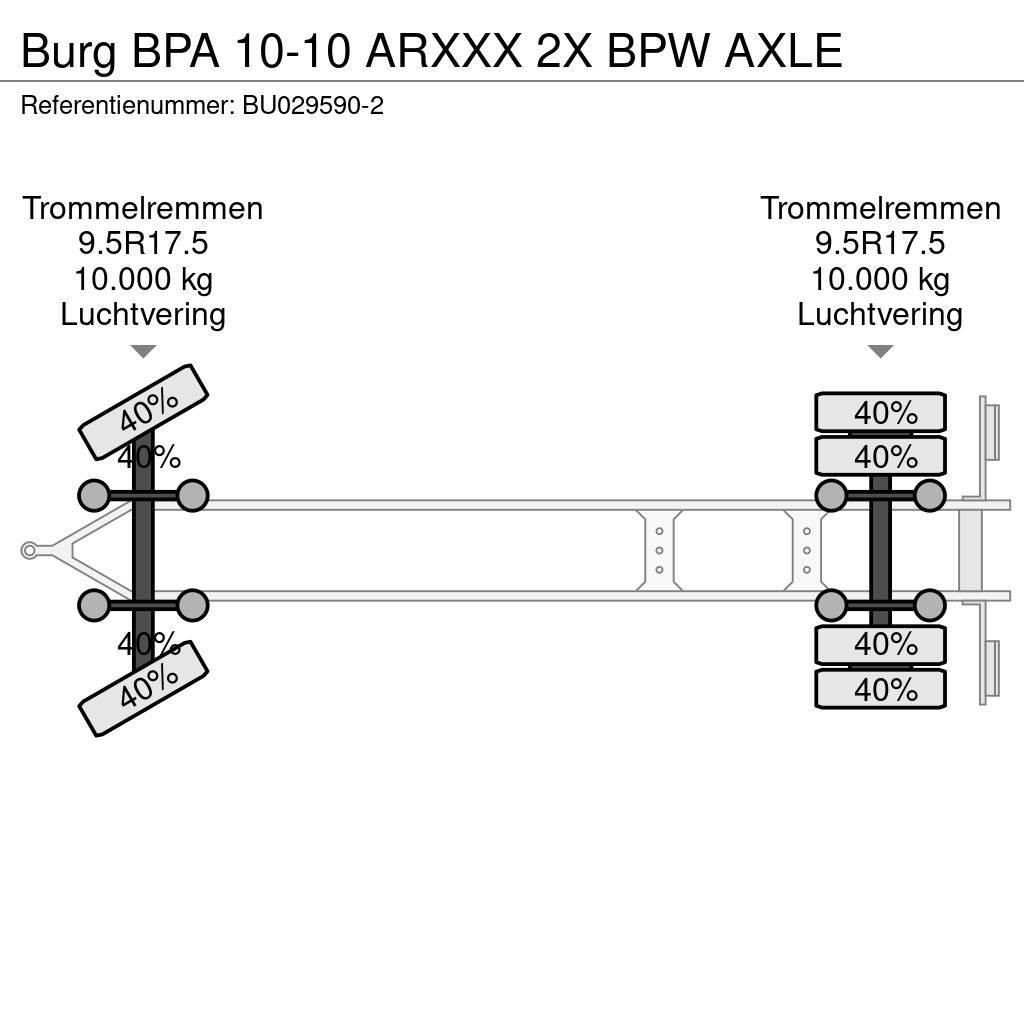 Burg BPA 10-10 ARXXX 2X BPW AXLE Demontažne prikolice