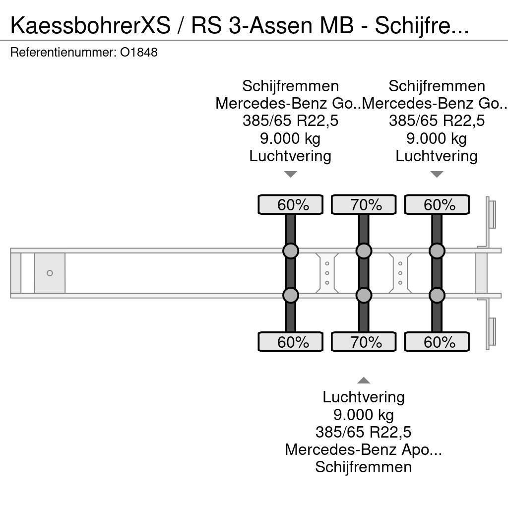 Kässbohrer XS / RS 3-Assen MB - Schijfremmen - Schuifzeilen/S Poluprikolice sa ciradom