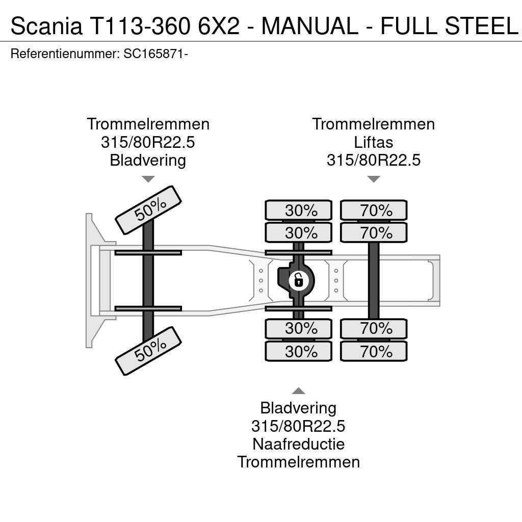Scania T113-360 6X2 - MANUAL - FULL STEEL Tegljači