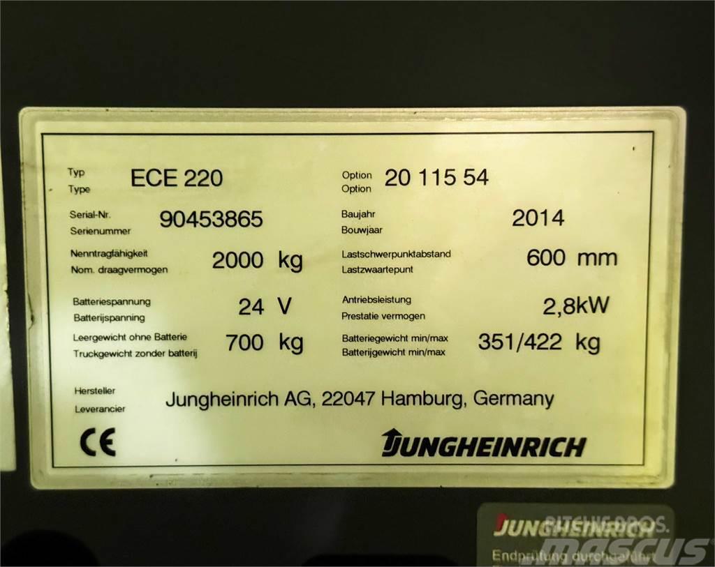 Jungheinrich ECE 220 - BJ. 2014 - 2.000KG - 4.733 STD. Mini bageri < 7t