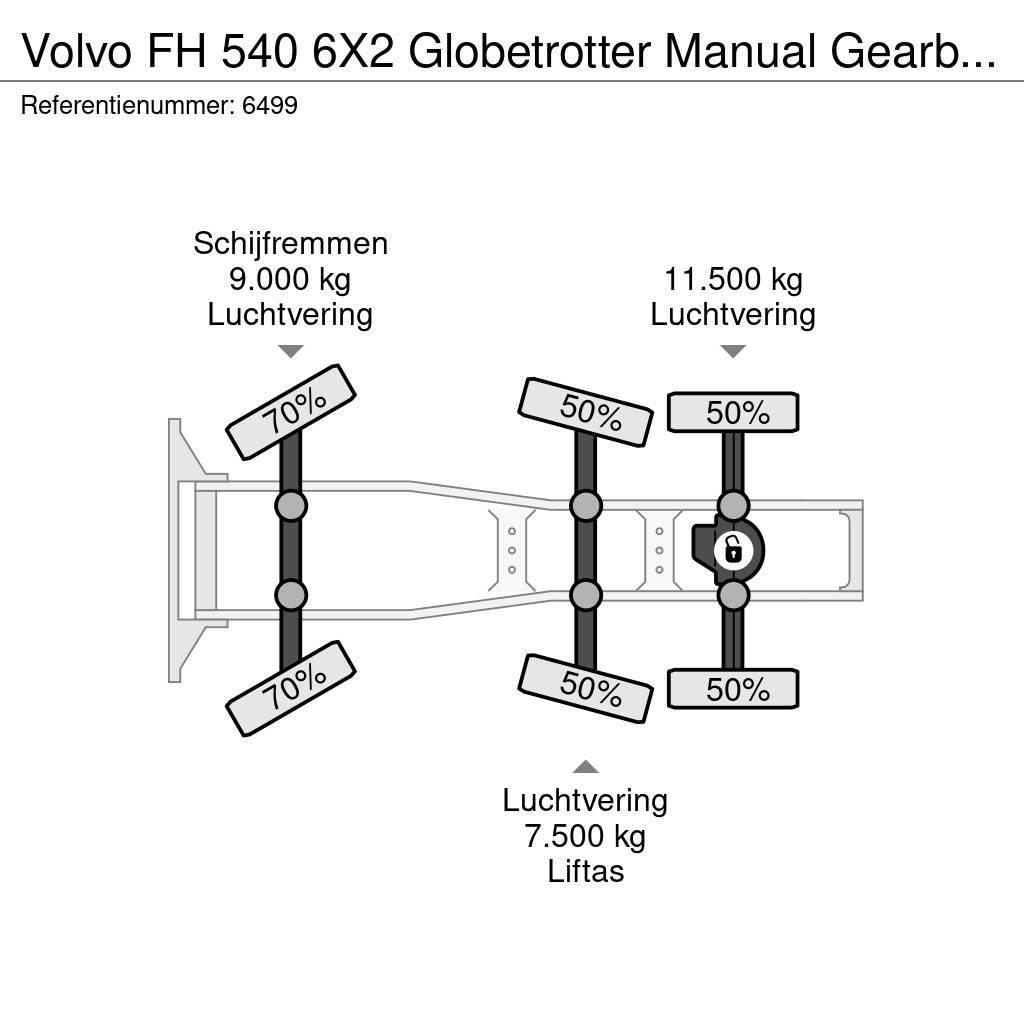 Volvo FH 540 6X2 Globetrotter Manual Gearbox Hydraulic N Tegljači
