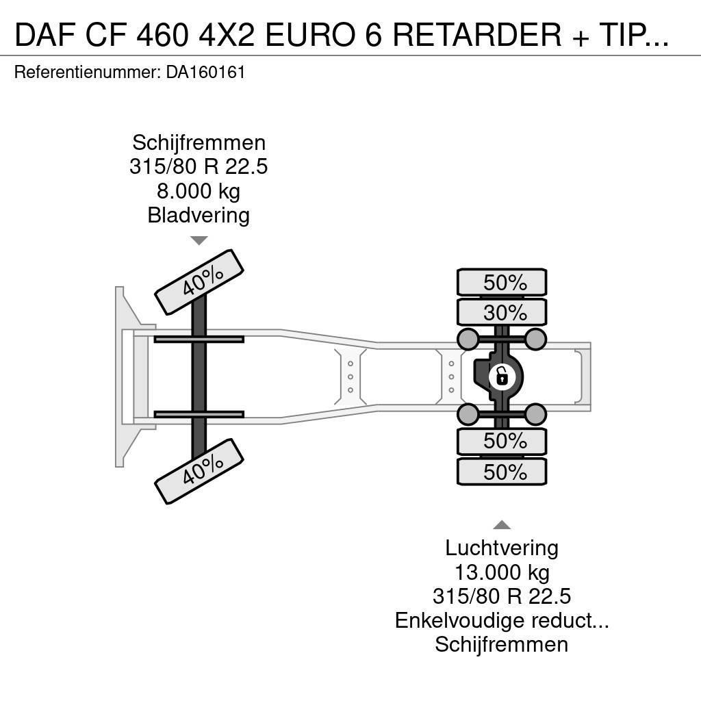 DAF CF 460 4X2 EURO 6 RETARDER + TIPPER HYDRAULIC Tegljači