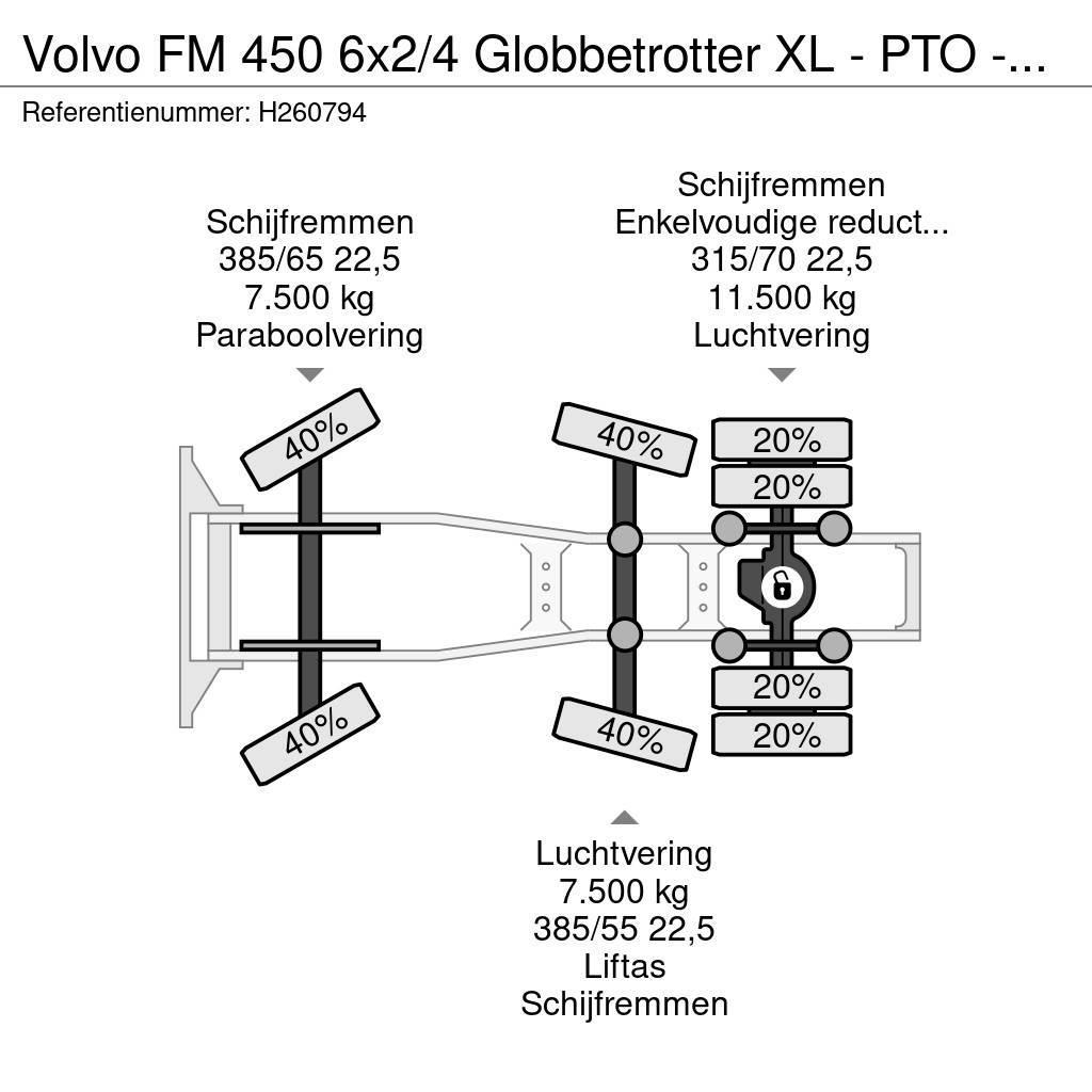Volvo FM 450 6x2/4 Globbetrotter XL - PTO - Euro 5 - I s Tegljači