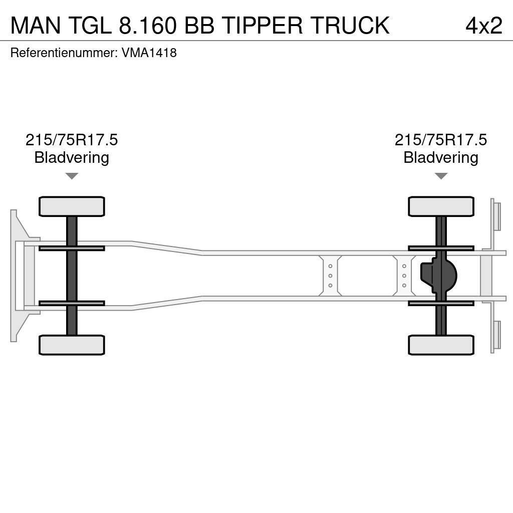 MAN TGL 8.160 BB TIPPER TRUCK Kiperi kamioni