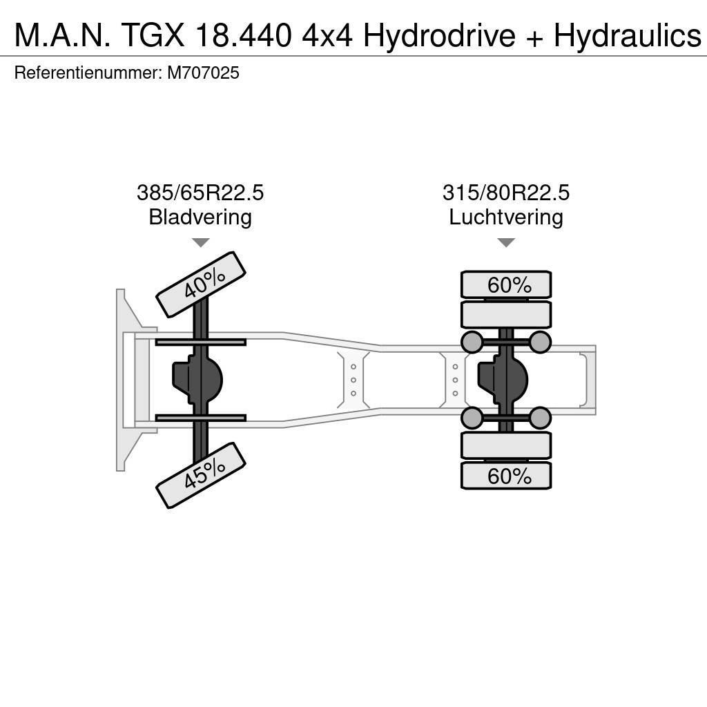 MAN TGX 18.440 4x4 Hydrodrive + Hydraulics Tegljači