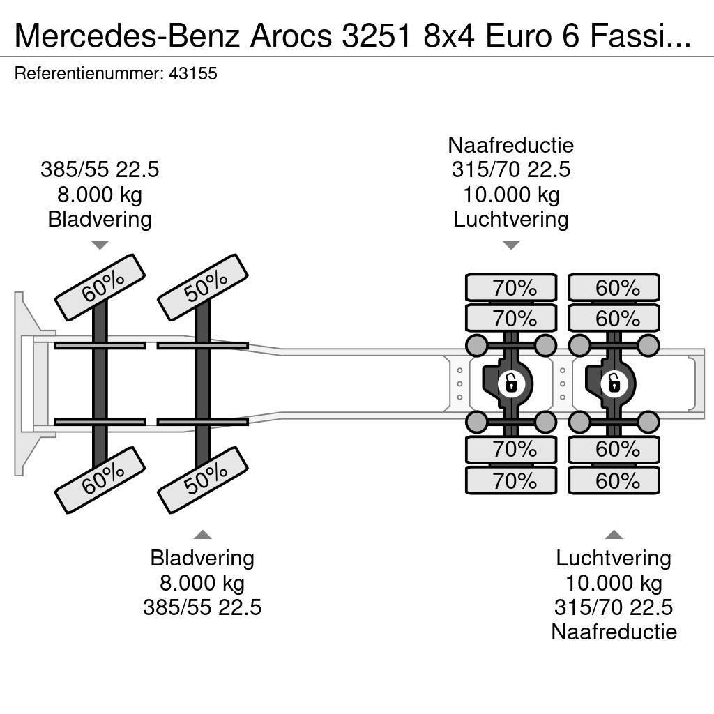 Mercedes-Benz Arocs 3251 8x4 Euro 6 Fassi 80 Tonmeter laadkraan Tegljači