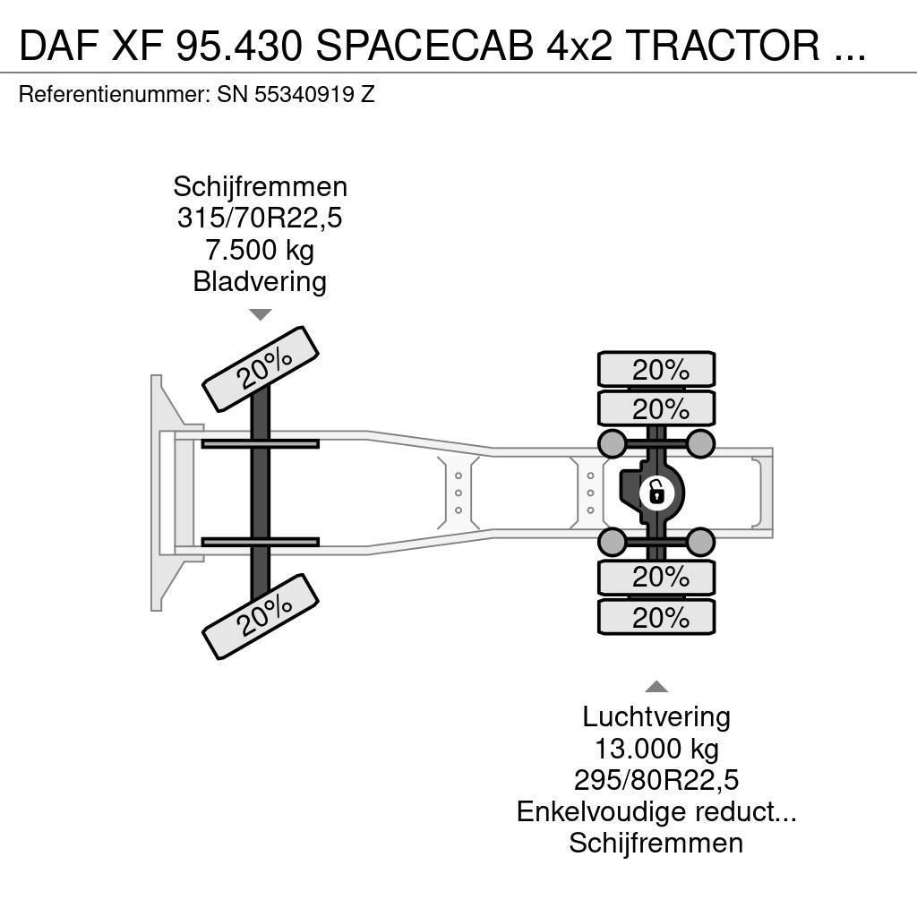 DAF XF 95.430 SPACECAB 4x2 TRACTOR UNIT (EURO 3 / ZF16 Tegljači
