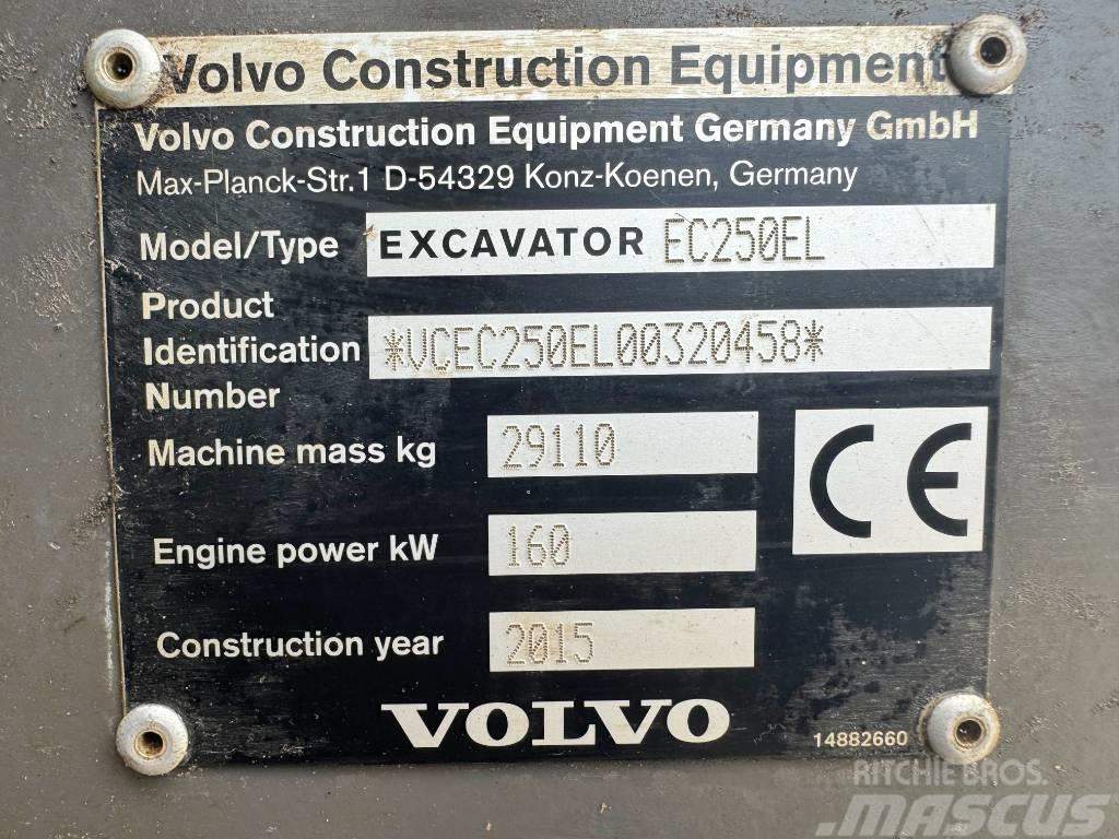 Volvo EC250EL Excellent Working Condition / CE Bageri guseničari
