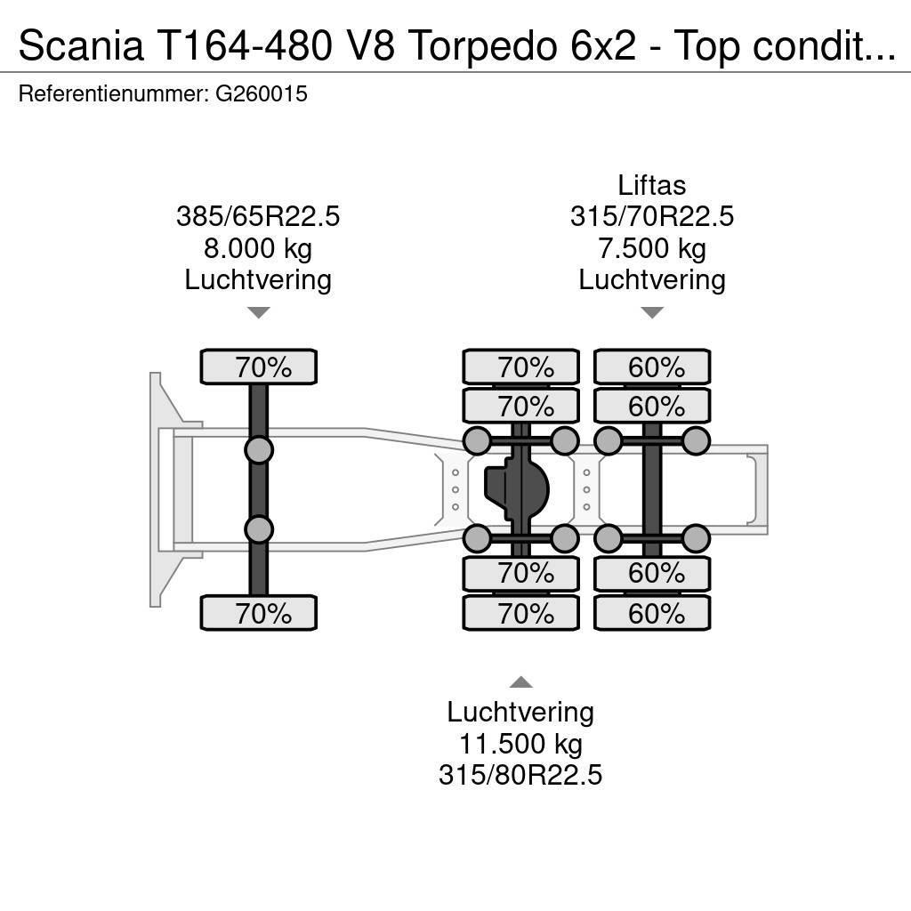 Scania T164-480 V8 Torpedo 6x2 - Top condition - Full spe Tegljači