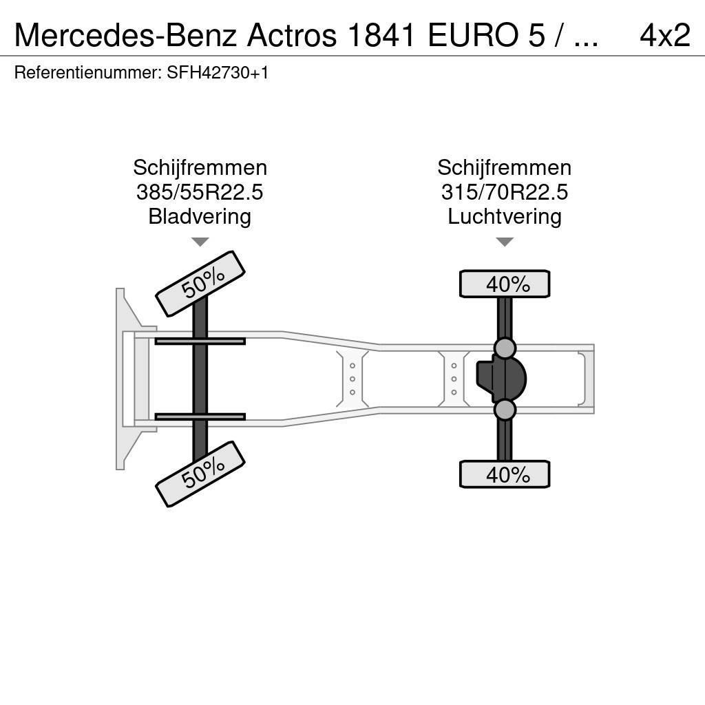 Mercedes-Benz Actros 1841 EURO 5 / PTO / AIRCO / BIG AXLES -GROS Tegljači