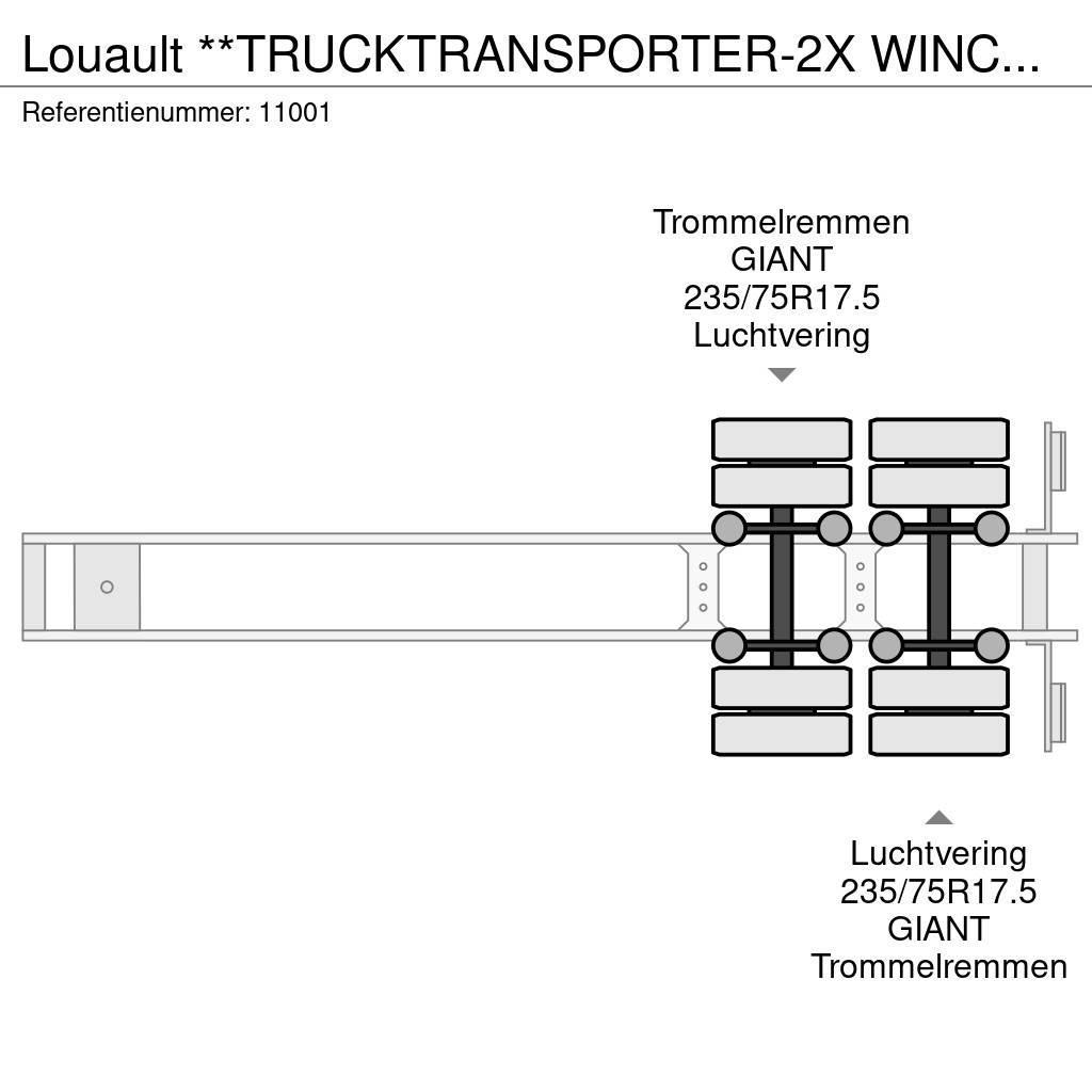  Louault **TRUCKTRANSPORTER-2X WINCH-TUV TILL 04-20 Poluprikolice labudice