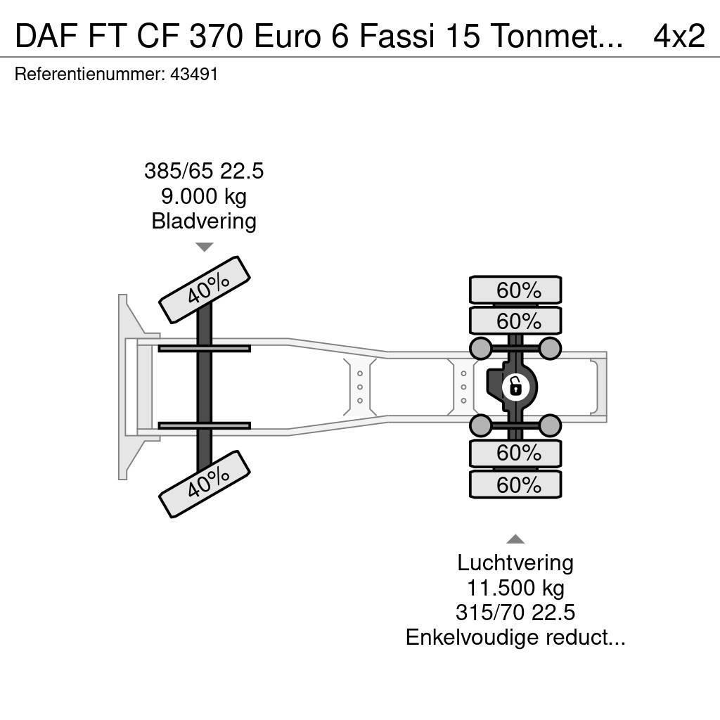 DAF FT CF 370 Euro 6 Fassi 15 Tonmeter laadkraan Tegljači